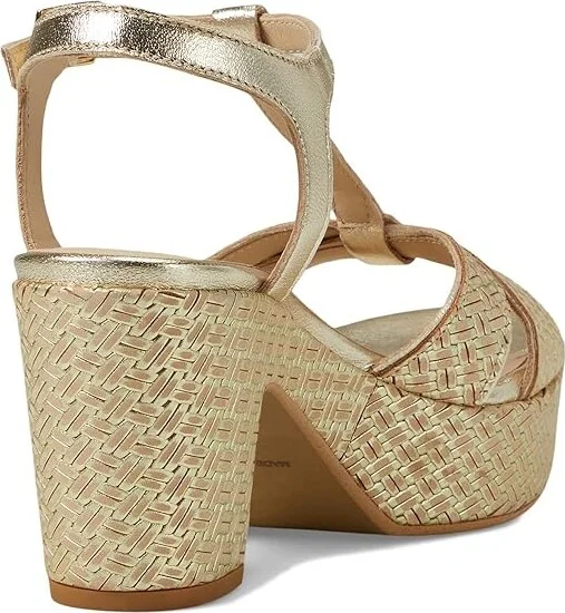 Eric Michael Valencia Women's Wedge Shoes Gold : EU 36 (US Women's 5.5-6) M (B), Leather - Image 4