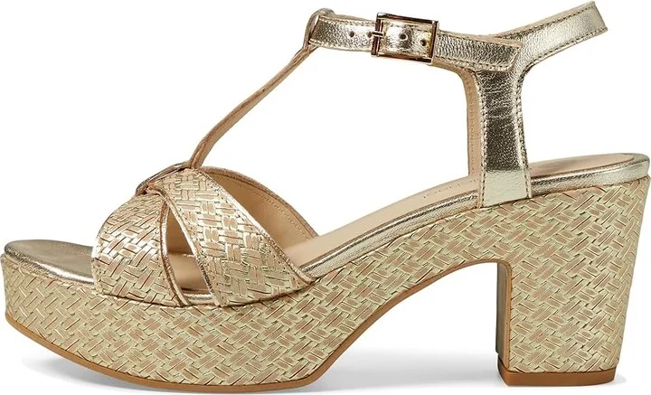 Eric Michael Valencia Women's Wedge Shoes Gold : EU 36 (US Women's 5.5-6) M (B), Leather - Image 5