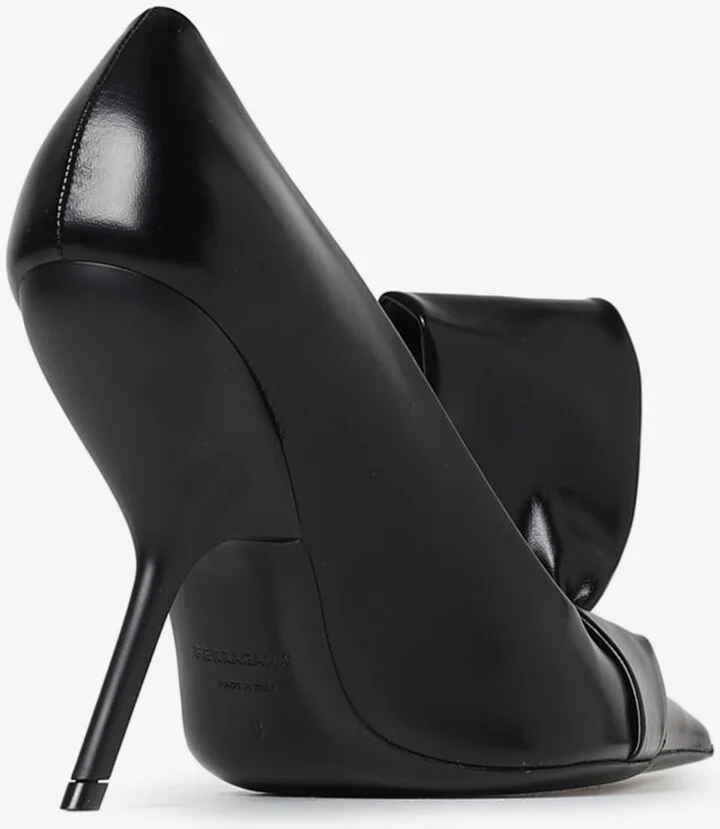 Erica 105 Leather Bow Stiletto Pumps - Image 2