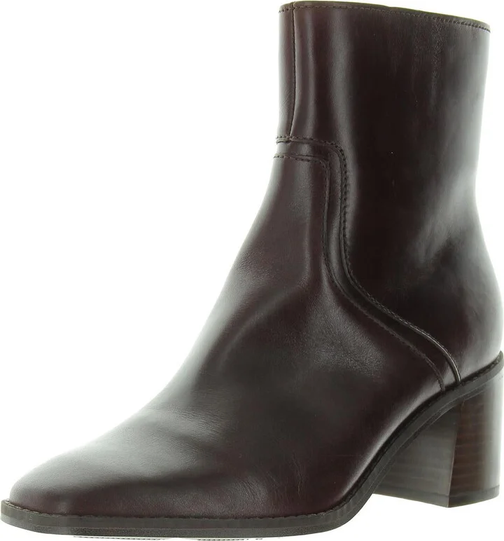 Erica Womens Block Heel Faux Leather Booties