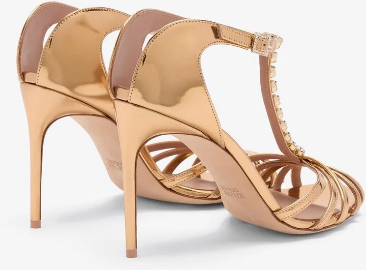 Erika 90 Crystal-Embellished Leather Sandals - Image 2