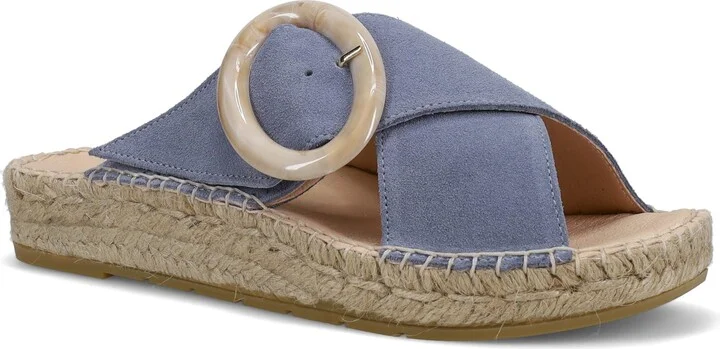 Erin Espadrille Platform Wedge Slide Sandal
