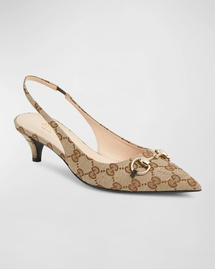 Erin GG Canvas Bit Slingback Pumps - Image 2