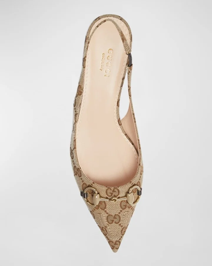 Erin GG Canvas Bit Slingback Pumps - Image 3