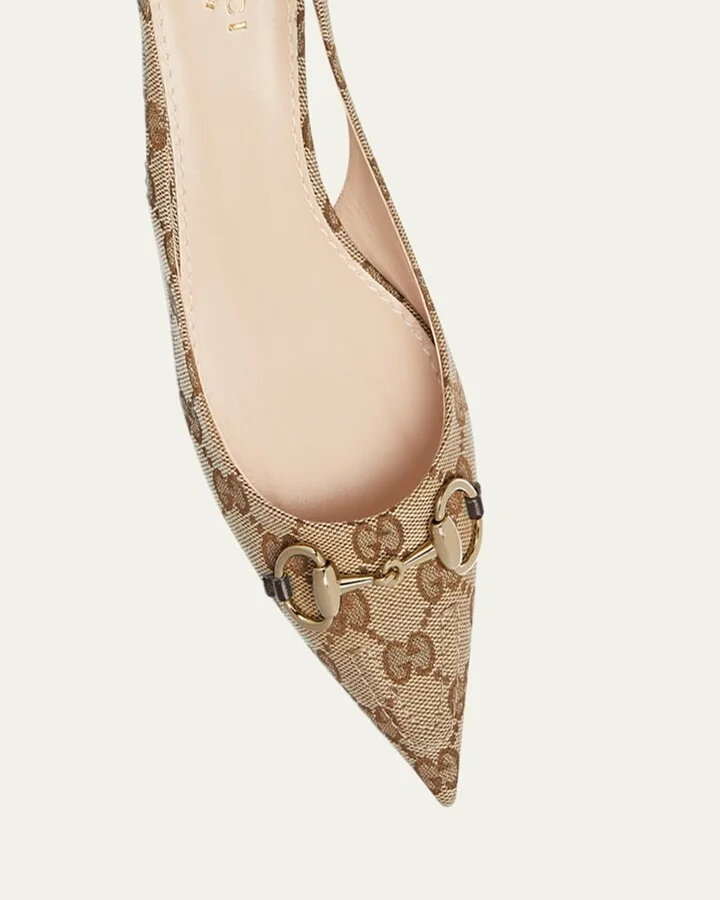 Erin GG Canvas Bit Slingback Pumps - Image 6