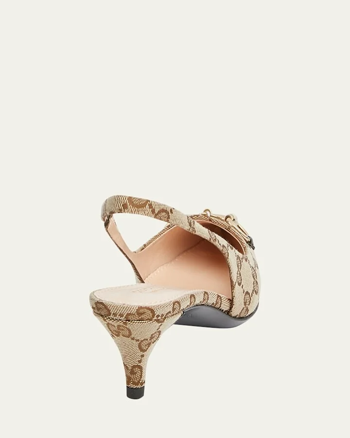 Erin GG Canvas Bit Slingback Pumps - Image 10