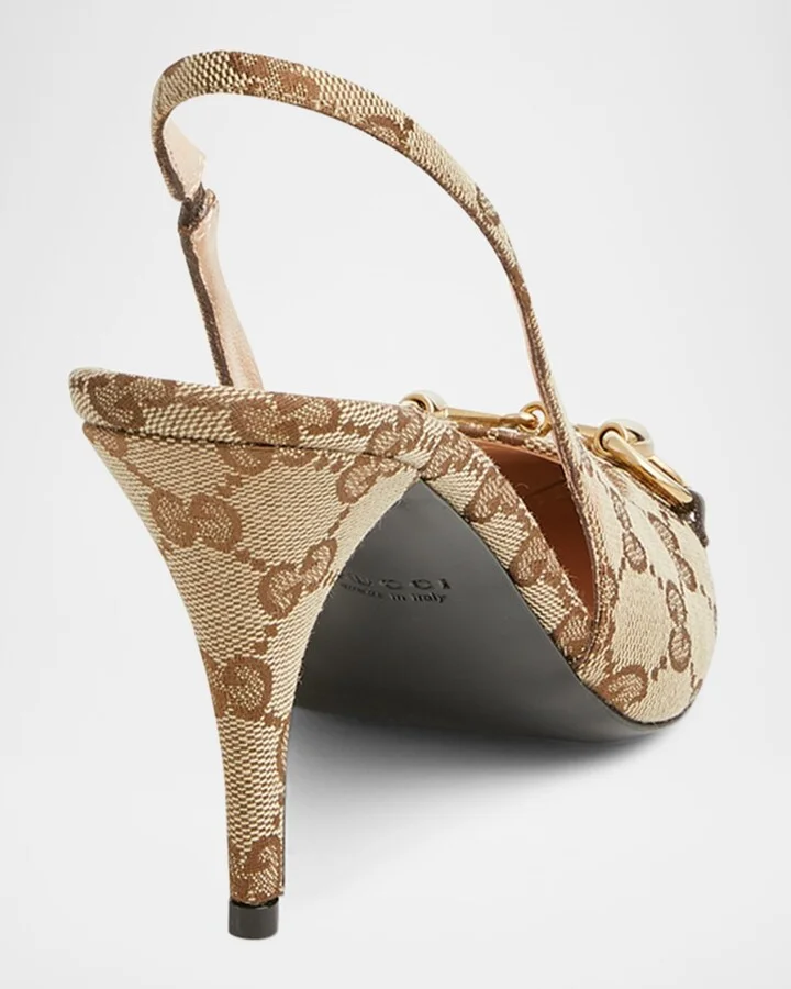 Erin GG Canvas Bit Slingback Pumps - Image 8