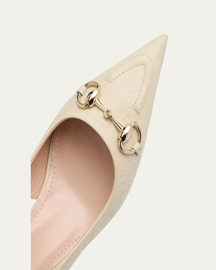 Erin GG Leather Bit Slingback Pumps - Image 4