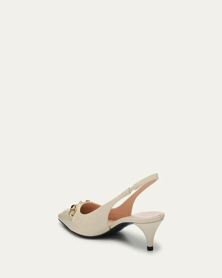 Erin GG Leather Bit Slingback Pumps - Image 5