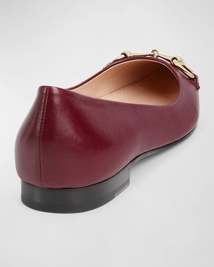 Erin Leather Horsebit Ballerina Flats - Image 3