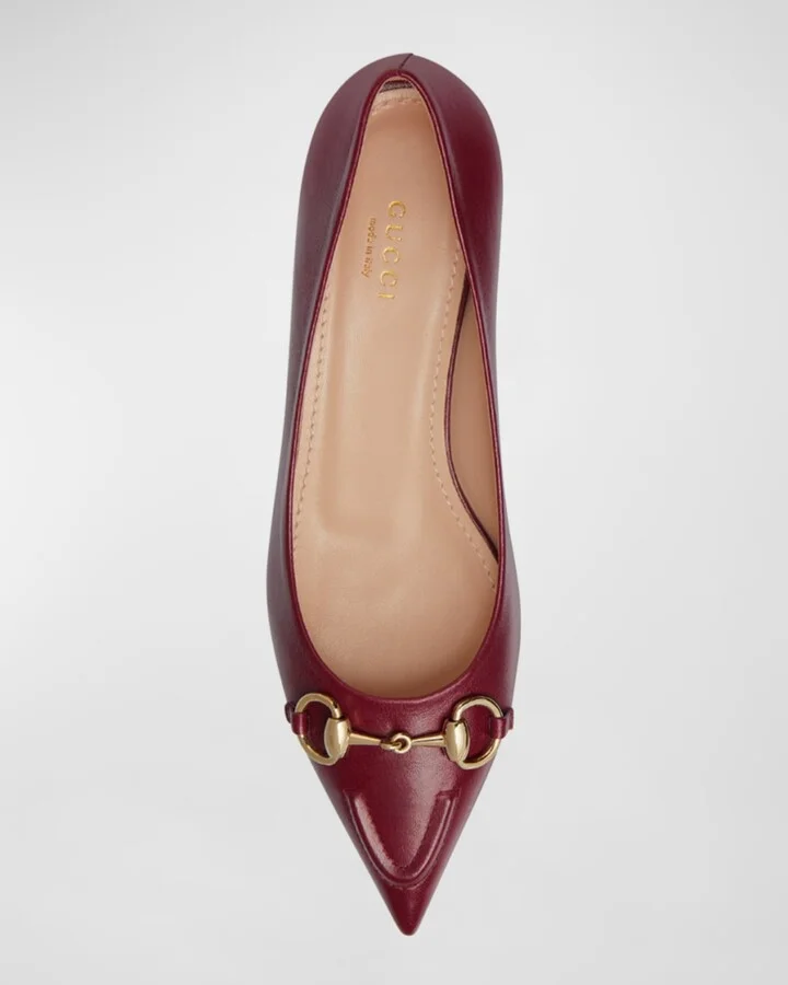 Erin Leather Horsebit Ballerina Flats - Image 4
