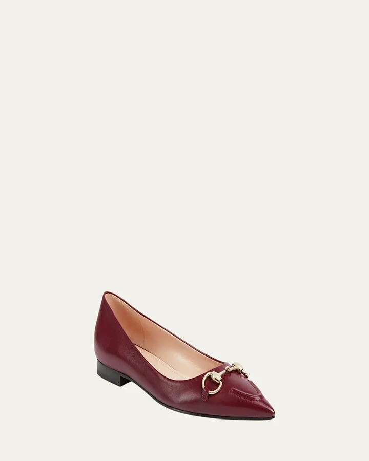 Erin Leather Horsebit Ballerina Flats - Image 4