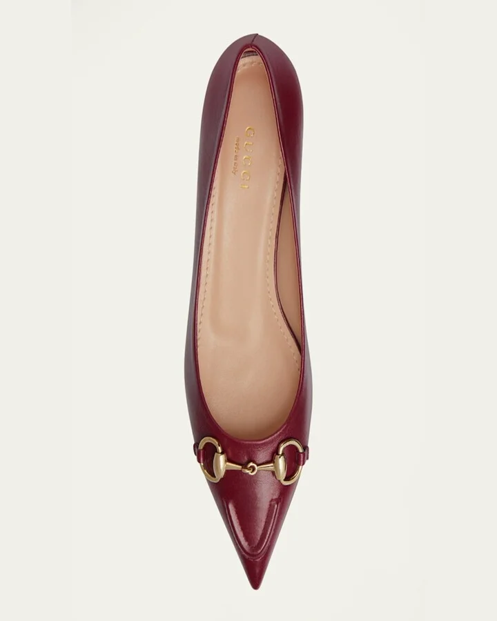 Erin Leather Horsebit Ballerina Flats - Image 8
