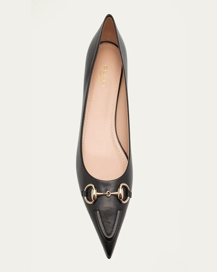 Erin Leather Horsebit Ballerina Flats - Image 9