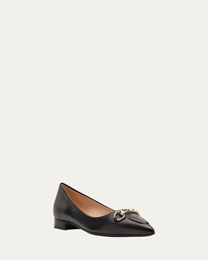 Erin Leather Horsebit Ballerina Flats - Image 10