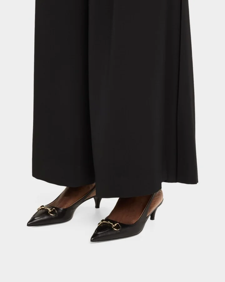 Erin Leather Horsebit Slingback Pumps - Image 5