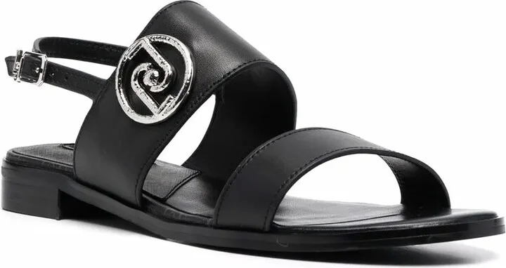 Erin logo-plaque slingback sandals - Image 2
