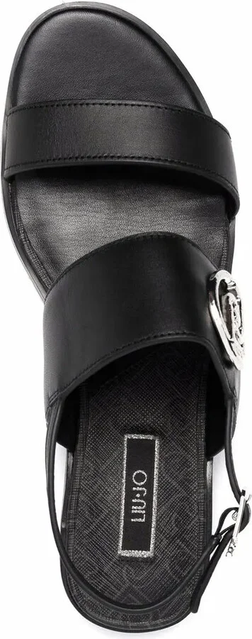 Erin logo-plaque slingback sandals - Image 4