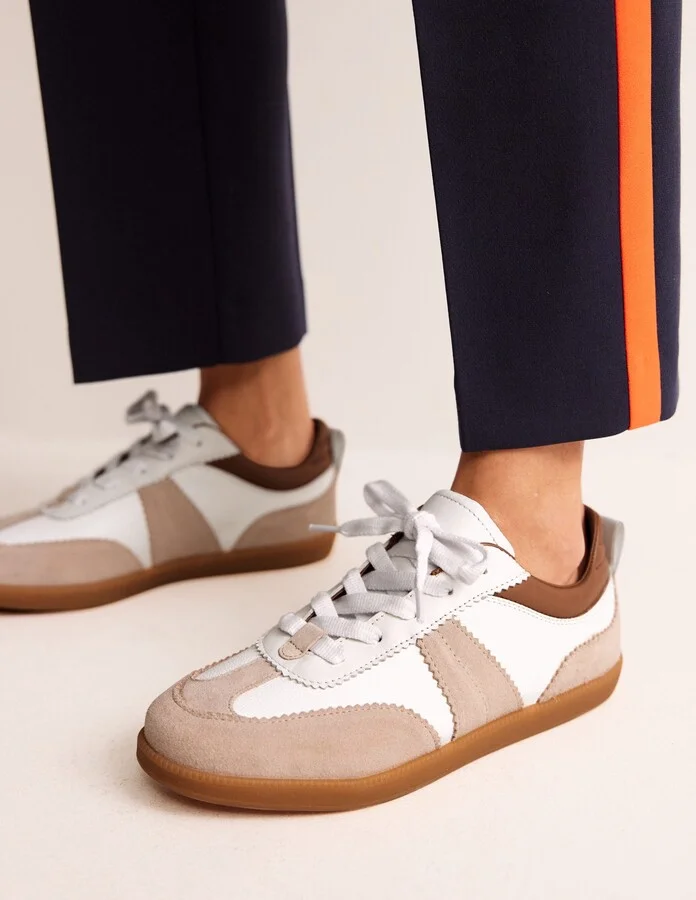 Erin Retro Tennis Trainers, Denim - Image 11