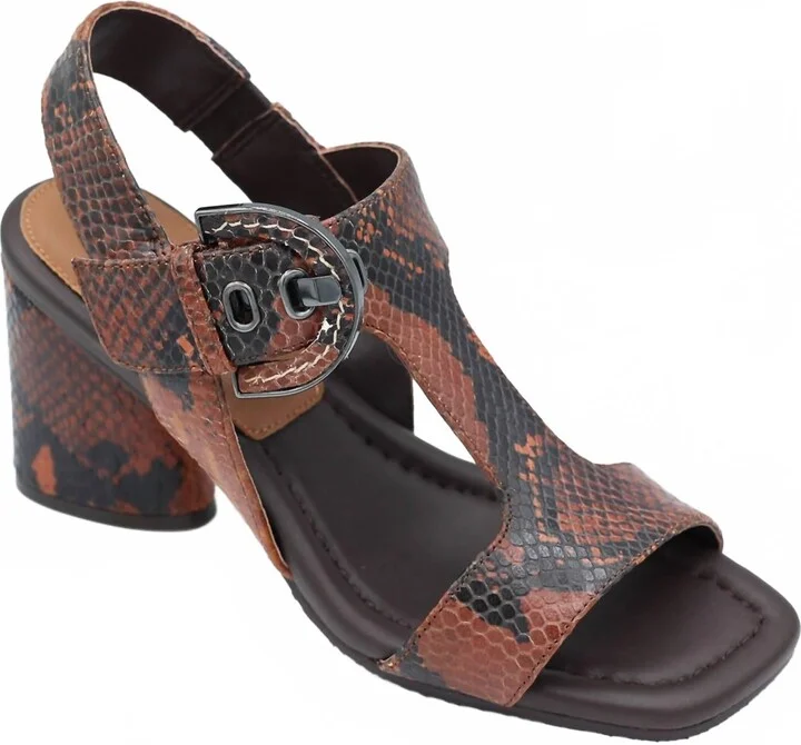 Erin Slingback Sandal In Chestnut Python