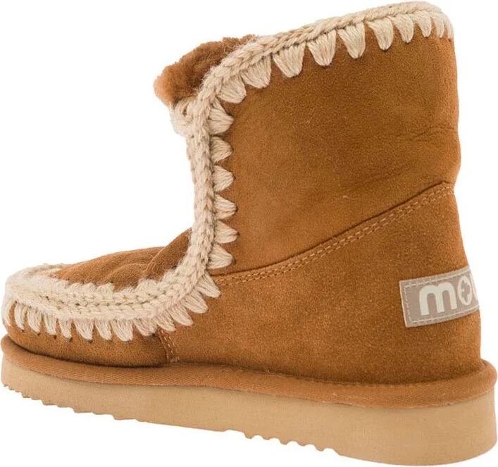 'Erkimo' Brown Boots With Rear Logo Application In Suede Woman - Image 3