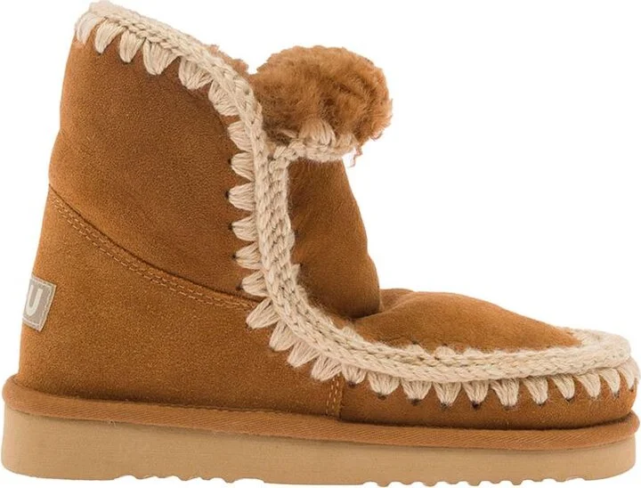 'Erkimo' Brown Boots With Rear Logo Application In Suede Woman