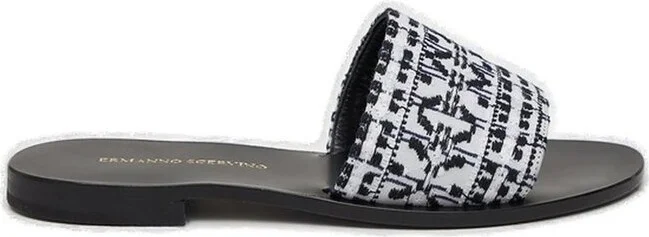 Ermanno Scervino Embroidered Band Sandals