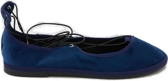 Ermanno Scervino Tied-Fastened Flat Ballerina Shoes