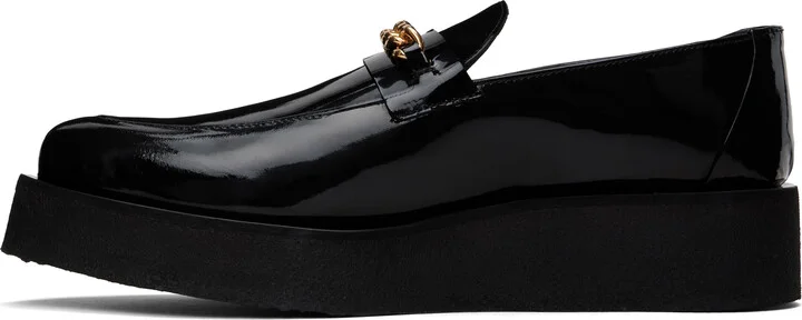Ernest W. Baker Black Chain Creeper Loafers - Image 3