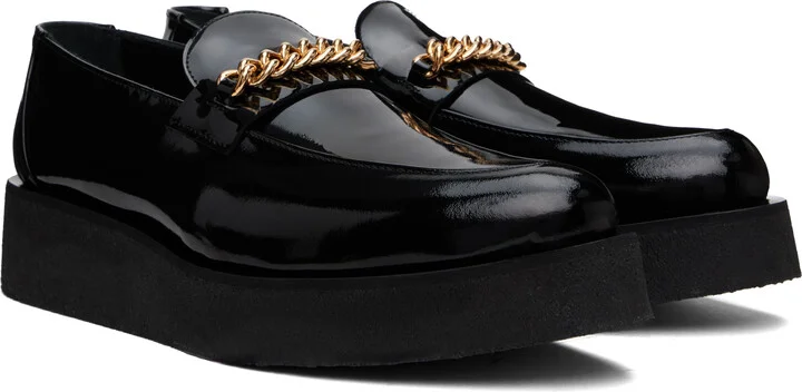 Ernest W. Baker Black Chain Creeper Loafers - Image 4