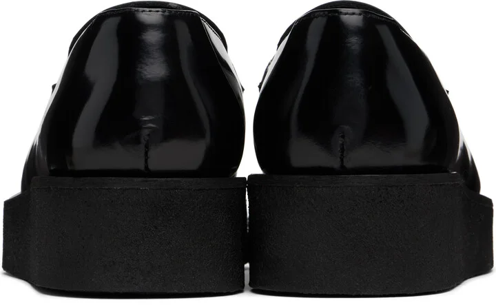Ernest W. Baker Black & Gold Creeper Studded Loafers - Image 2