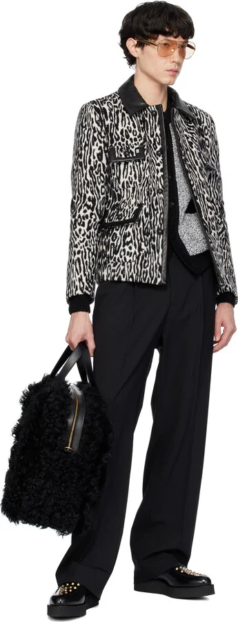 Ernest W. Baker Black & Gold Creeper Studded Loafers - Image 5