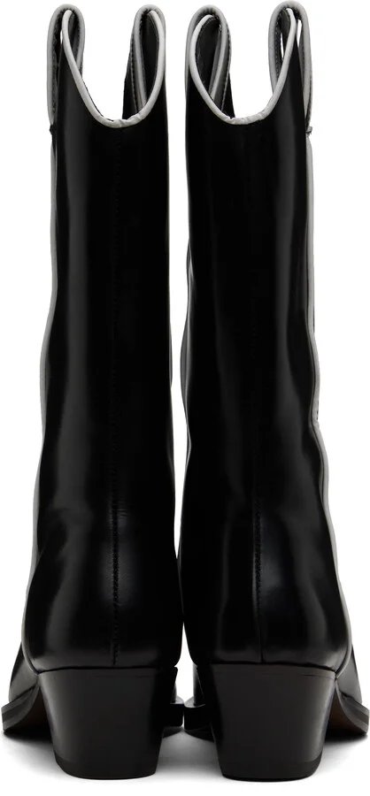 Ernest W. Baker Black High Western Boots - Image 2
