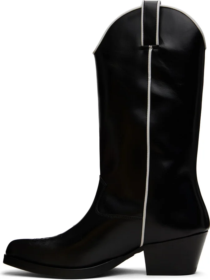 Ernest W. Baker Black High Western Boots - Image 3