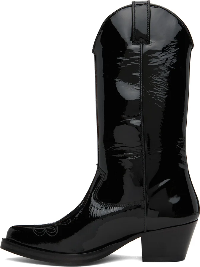 Ernest W. Baker Black Western Boots - Image 3