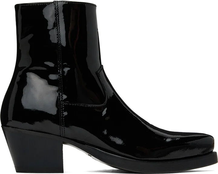 Ernest W. Baker Black Western Boots