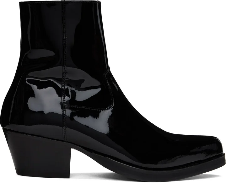 Ernest W. Baker Black Western Boots
