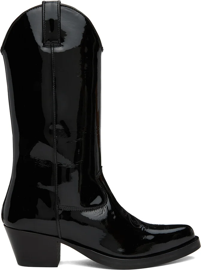 Ernest W. Baker Black Western Boots