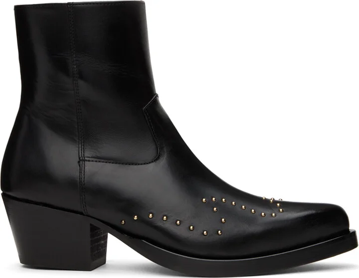 Ernest W. Baker Black Western Boots