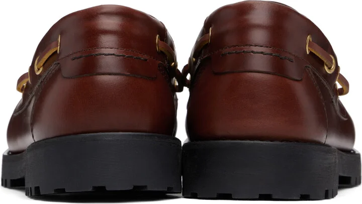 Ernest W. Baker Brown Leather Boat Shoes - Image 2