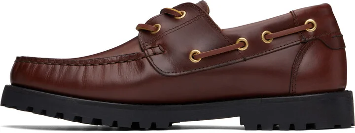 Ernest W. Baker Brown Leather Boat Shoes - Image 3