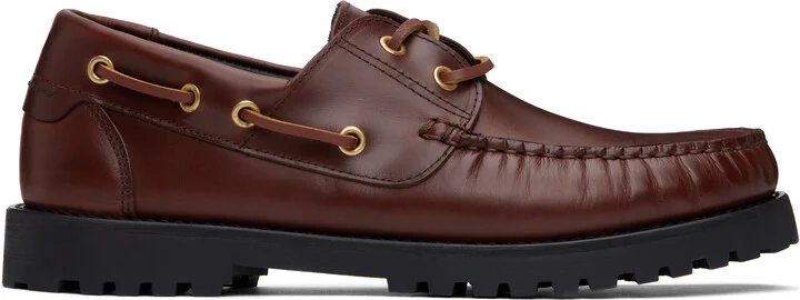Ernest W. Baker Brown Leather Boat Shoes