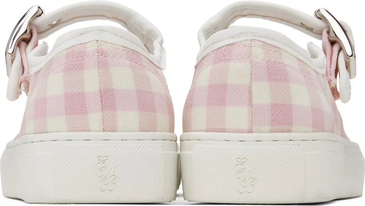 Ernest W. Baker Pink Check Low Top Sneakers - Image 2