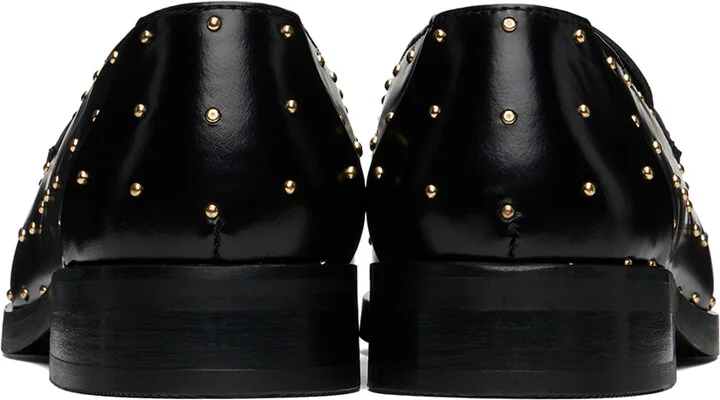 Ernest W. Baker SSENSE Exclusive Black Studded Leather Loafers - Image 2