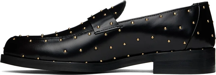 Ernest W. Baker SSENSE Exclusive Black Studded Leather Loafers - Image 3
