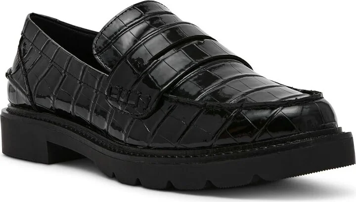 Eryn Flat Womens US 8.5 Black Round Toe Slip On Loafers Shoes ZPO3741