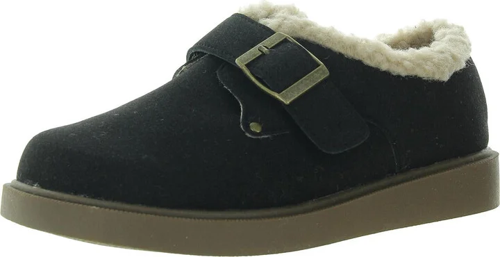 Erza Womens Faux Fur Faux Suede Shearling Boots