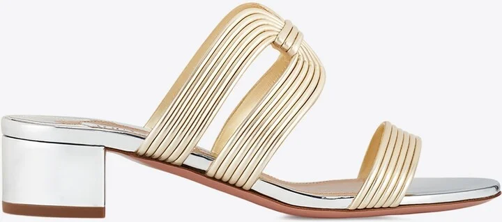 Esencia 35 Metallic Leather Sandals