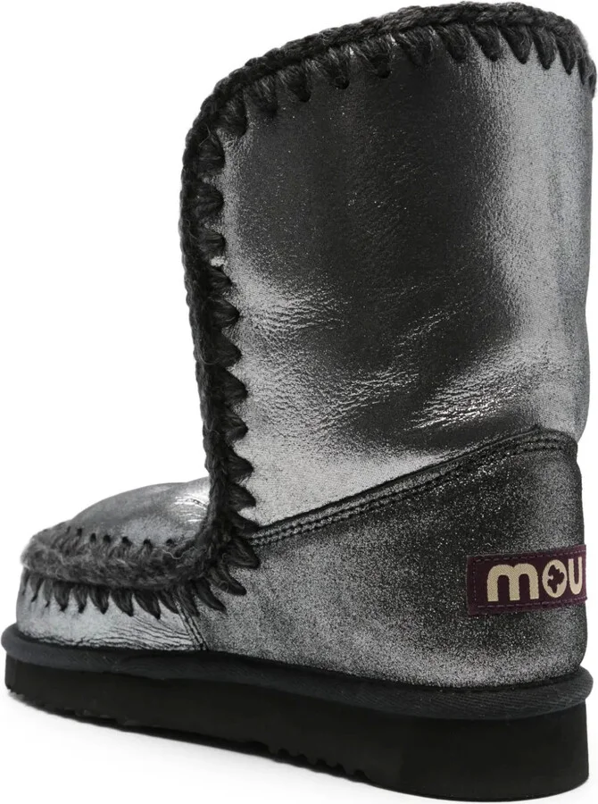 Eskimo 18 crochet-trim metallic-leather boots - Image 3