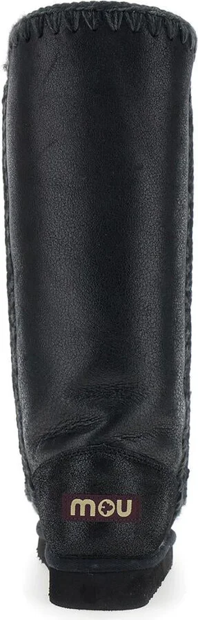 'Eskimo' Black Boots With Rear Logo Application In Leather Woman - Image 4